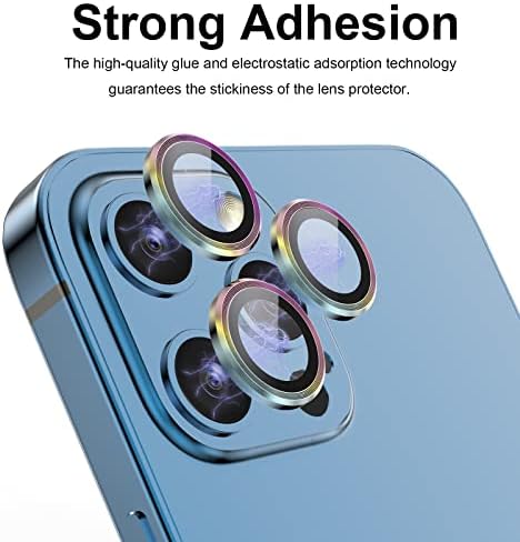 YWXTW [2] Защитно фолио за обектива на камерата, която е съвместима с iPhone 12 Pro Max 6,7 инча, [Инсталационния тава] Кръглия