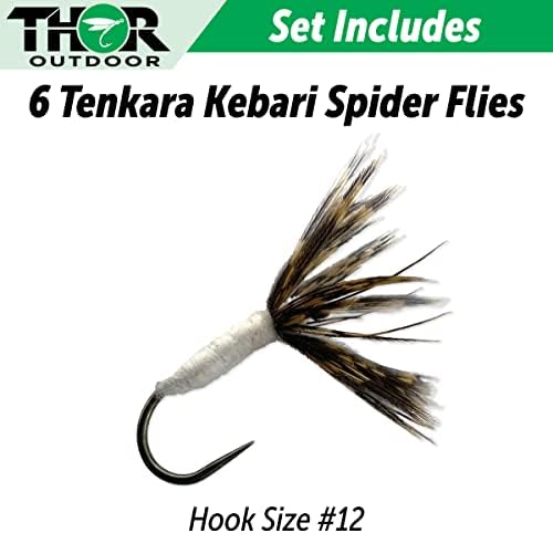 Thor Outdoor Tenkara Fly Set - Мушица за мокро риболов на пъстърва, панфишей и костур Sakasa Kebari Spider с Обратен наклон