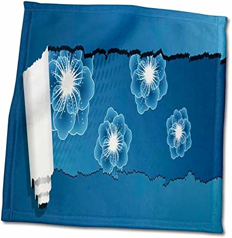 3 Сложете Красиви бяло-сини искрящи цветове С ефект на разкъсани хартия - Кърпи (twl-235883-3)