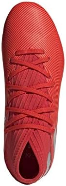 adidas Унисекс-Детски футболни обувки Nemeziz 19.3 с твърдо покритие, Активен Червен / Сребрист Металик / Слънчев Червено, 12 хиляди