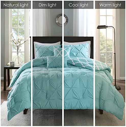 Комплект уютен стеганого одеяла Madison Park Essentials Кейси - Деликатен Дизайн, Всесезонное спално бельо в тон, Декоративна възглавница, Размер Queen (90 x 90 см), Стеганое одеяло