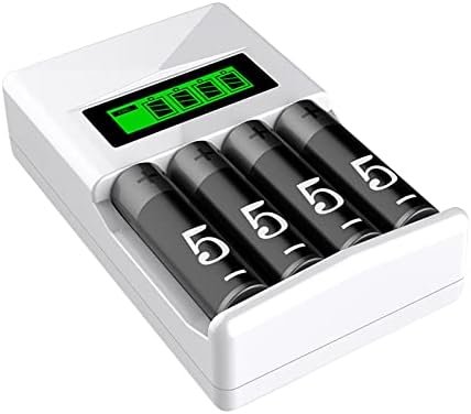 Зарядно устройство 4 Слота Бързо Зарядно устройство за литиево-йонни батерии RCR123A, включително 16340 16350 на Акумулаторни батерии Xbox One (B, един размер)