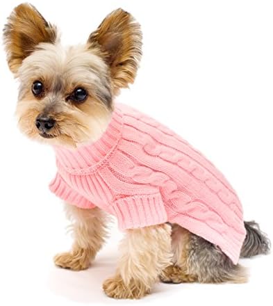 Пуловер за кучета с мръсен водолазкой G, Розов, Размер на 08