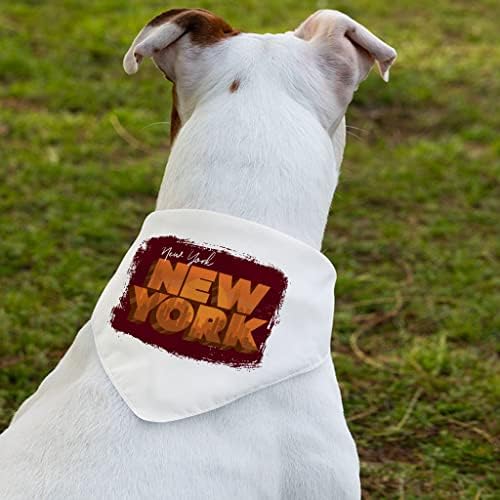 Нашийник-Кърпа за домашни любимци в стил Ню Йорк - Графичен Яка-Шал - Кърпа За градски кучета - L
