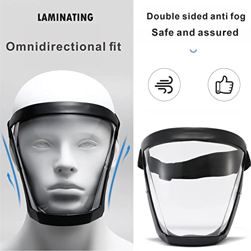 LINFON Супер Защитна маска за лице, Противотуманная Маска, Прозрачна Маска за лице за възрастен, Пластмасова Маска за лице (2 бр.,