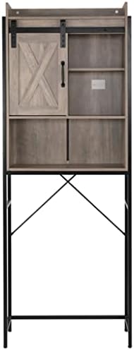 разтегателна врата с желязна рамка и три рафтове Шкаф за баня в ретро стил от МДФ с Триамином (Цвят: A, размер: както е показано