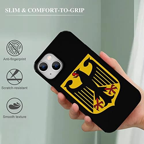 Калъф за телефон със защита от надраскване с Националната емблема на Германия, който е Съвместим със Защитна обвивка за iPhone 13, Модерен Дизайн