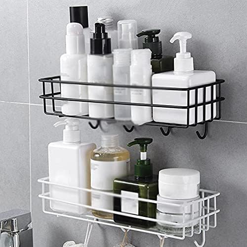 UXZDX Окачен Държач за душ в Банята, Кухня, Спалня, Кошница за съхранение на козметика в Банята (Цвят: бял)