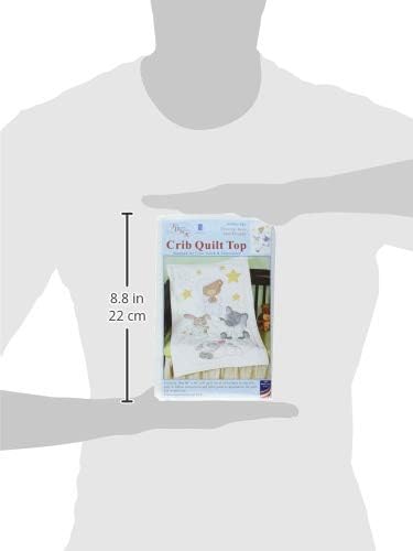 Детско Стеганое одеяло Jack Dempsey Needle Art Молящийся Мече и приятели, 40 x 60, бял