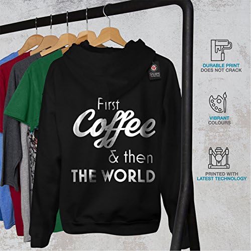 първата жена hoody wellcoda Coffee, Втори в Света Принт на джемперах отзад