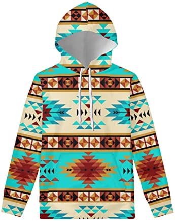 Dremagia Качулки Унисекс За Възрастни Aztec Tribal Amrican Southwest Пуловер с Завязками за Мъже И Жени С Принтом