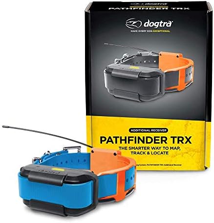 Допълнителен приемник Dogtra Pathfinder TRX, 9 Мили на 21 куче, Разтегателен Водоустойчив Нашийник за проследяване само на GPS, с честота на опресняване на 2 секунди, без месечни