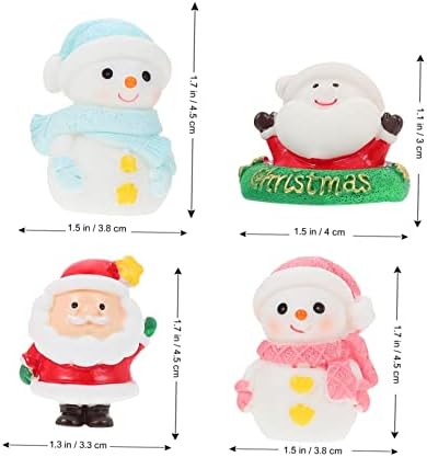 Toyvian 4шт Коледен Сняг Украшение Коледни Изделия От Смола Любителите на Играчките Мини Коледни Декорации От Смола Мини-Занаяти