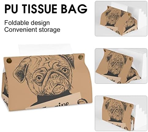 Кутия за Салфетки Bulldog Кутията Декоративен Държач За Кърпички Хартия Калъф Диспенсер за Домашния Офис, Автомобил