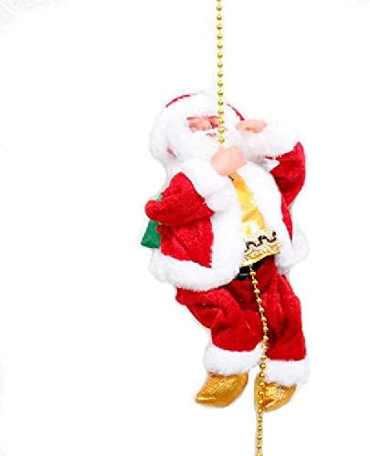 NC Електрическа Единична Двойна Стълба За Изкачване, Завеса от Мъниста, Стълба за Изкачване, Дядо Коледа, Коледни Украси за Коледа 1513A69, Двойно Стълбище, Санта