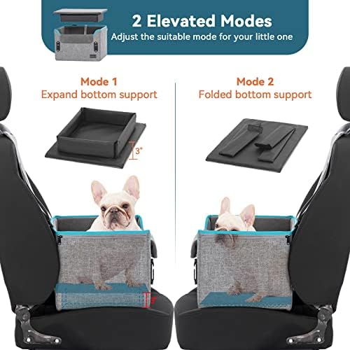 Столче за кола за малки кучета, Преносими седалка-седалка с подлакътници за Кученца за кола с каишка-клипсой, Регулируеми колани Са идеални за малки домашни любимц?