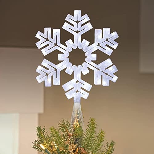 EAMBRITE 13,125 '50-тонен Коледен Контролер 9 режими във формата на Снежинка върху Върха на дървото и 82-подножието 200-тонни Коледни