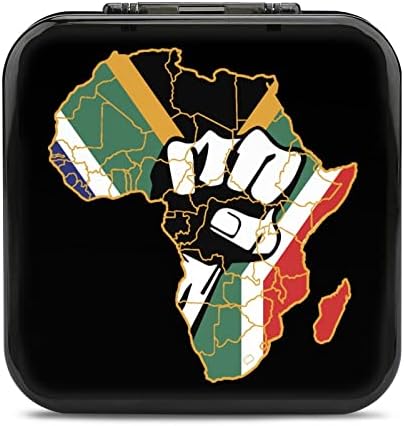 Черен Калъф за карти игра Power Africa Fist Map Game Card Case for Switch с Индивидуален Дизайн Switch Lite Преносим Кутия За Съхранение