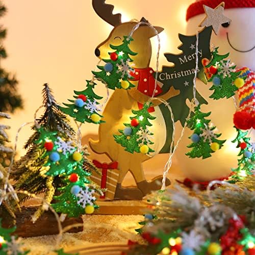 10 Коледни дърво коледна led Гирлянди, работещи на Батерии за Коледа, Зима, Сватба, Рожден Ден, Декорация на дома Полицата рафта Направи си сам SGCABIye1xpiH0