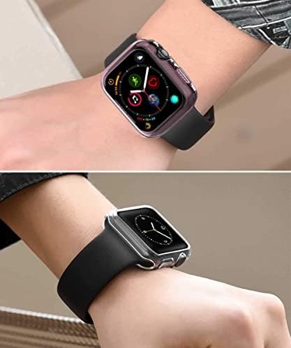 Калъф BOTOMALL за Apple Watch 45 мм серия 7/8 от Мека Гъвкава TPU, Тънък и Лек Защитна Броня за iWatch [Без екран] - Прозрачен