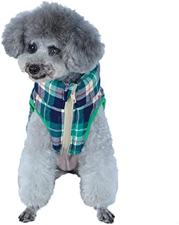 Зимни палта за кучета SUEOSU, Облекло за кучета в студено време, Ветрозащитная Топло Яке за кучета в британската Фланелевую клетка,