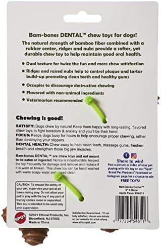ОТКРИЙ by Етичен Products - Bambone Dental X Bone – Здрава Дъвчене играчка за Агресивни кучета – Отлична Дъвчене играчка за малки кученца и играчка за никнене на млечни зъби при м