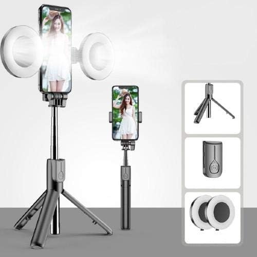 Поставка и щипка за BLU Pure XL (поставяне и монтиране на BoxWave) - RingLight SelfiePod, Прибиращ се дръжка за селфи-стик с околовръстен