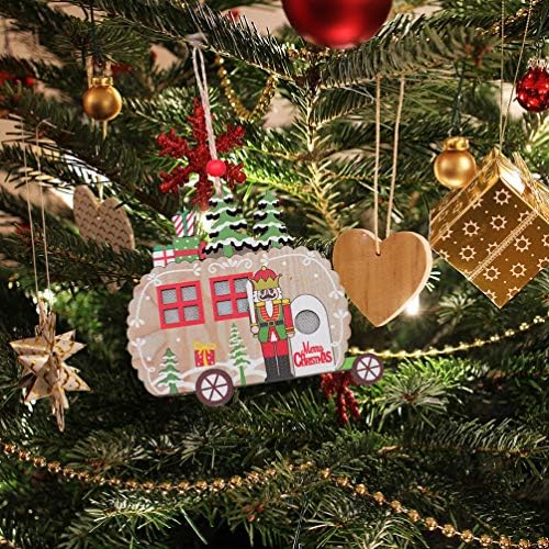 KESYOO Коледен Лешникотрошачката Украшения Коледно Дърво, Светещи Дървени Висящи Украси Празнични Окачване за Домашна Бар Магазин