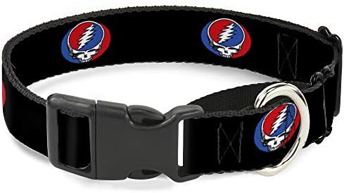 Нашийник Martingale Steal Your Face Повтаря Черен Цвят от 9 до 15 инча Ширина на 1.0 инча