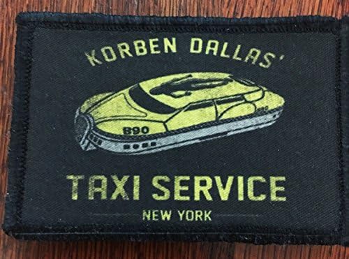 Тактическа военна нашивка Fifth Element Movie Corben Dallas Такси Service Morale Произведено в САЩ Е идеален за вашия раницата си, пътна чанта, шапка оператор Molle Gear или шапки! 2x3