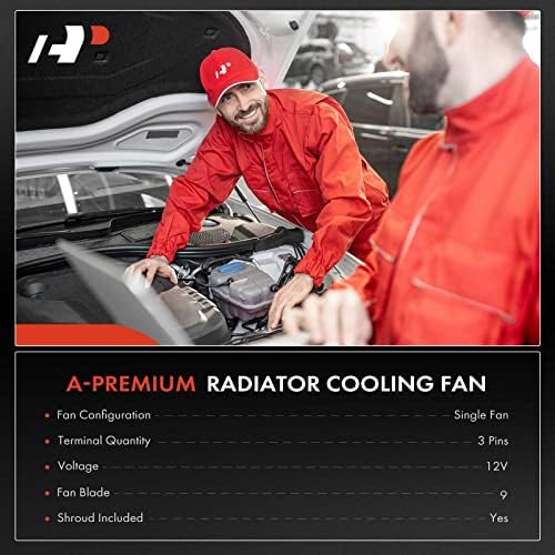 Вентилатор за охлаждане на радиатора на двигателя A-Premium в събирането, съвместим с Chevrolet Sonic 2012-2018, L4 1.8 л, Подмяна