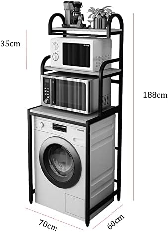 Рамки за съхранение на перални машини BKGDO, Подова Поставка за Тоалетна, Решетчатая Стойка за пералната машина от Въглеродна стомана, 3-Ярусная Стойка за пералната м?