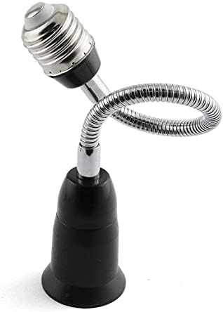 Longdex 1бр Черен E27-E27 Удължител на Притежателя на лампата 30 см Гъвкав Удължител с Гъши Врата удължителен кабел С Жак Винтовым