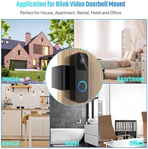Врати планина за видеодомофон Weazinck със защита от кражби, съвместим с видеодомофоном Blink, не изисква пробиване, трайно закрепване