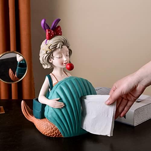 Кутия за Салфетки Leefasy, Модерен Декоративен Калъф-Опаковка за Салфетки със Статуя на Момиче за Плотове за Баня, хотели, ресторанти,