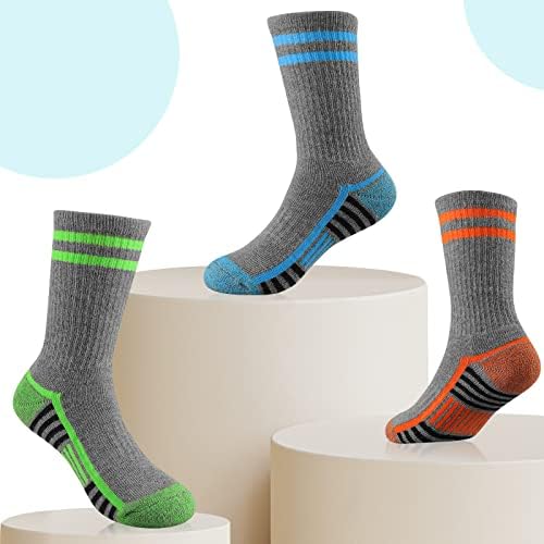 Чорапи Comfoex За момчета 4-6 6-8 8-10 Години, Спортни Дълги Памучни детски Чорапи, Чорапи До Средата на Прасците С мека Подплата,