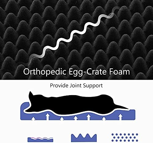 Ортопедично легло за големи кучета EMME Т-Образна форма, Подложка за клетка за кучета с източнобеломорски район за кутии за яйца,