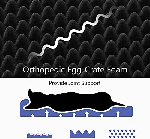 Ортопедично легло за големи кучета EMME Т-Образна форма, Подложка за клетка за кучета с източнобеломорски район за кутии за яйца, Моющийся калъф-възглавница и Плюшен?