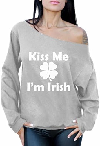 Тромав Стилове Hoody Kiss Me, I ' m Irish с открити рамене на Деня на Св. Патрик 2018