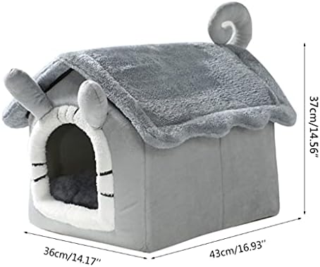 WZHSDKL Моющийся Котешки Къща Уютно легло за домашни любимци Зимата на Топло Пещерное Гнездо Плюшено Кученце Двойно легло за котки