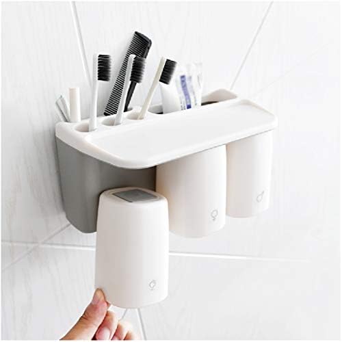 Креативен поставка за Чаши за миене на зъбите TFIIEXFL-Инсталация Домакински Стенен Държач за четка за зъби, за Творчески Комплект чаши за миене на зъбите на присоске, ?