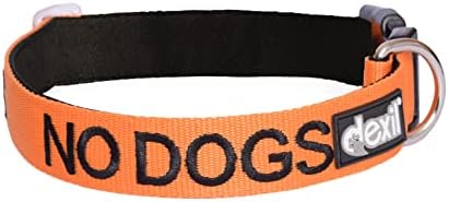 Яка без кучета оранжев цвят с кодиране S-M, с катарама L-XL (не е подходящ за други кучета) Предотвратява злополуки, предварително да предупреди другите за вашето куче (