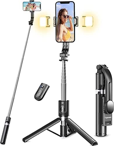 ROYIO Selfie Stick Сгъваема Безжична Bluetooth-Селфи-стик-Статив с Bluetooth-Затвор, Пълна с Лека Селфи-Пръчка Алуминиева Сплав