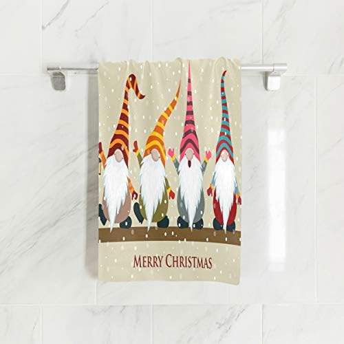 Коледна Картичка с Джуджетата, Кърпа за Ръце Ултра Меки Луксозни Кърпи за Баня 30 x15