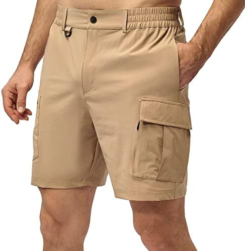 Мъжки къси панталони-карго MELOO за Разходки - бързо съхнещи Спортни къси Панталони за Голф и Тенис - Ежедневни Панталони за Пътуване