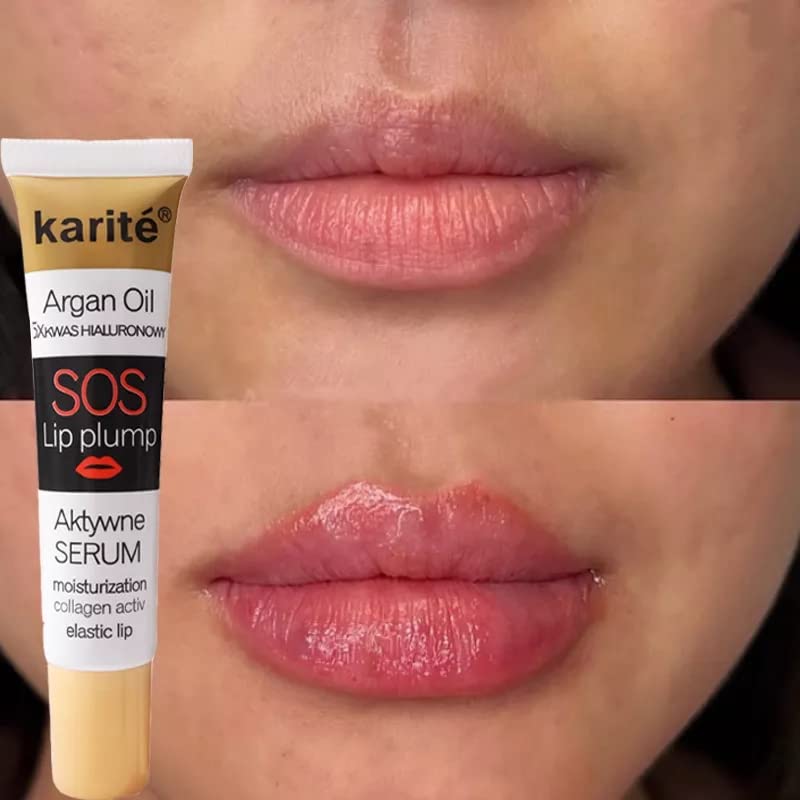 Karité Lip Plumper от Vafee, Натурален серум за увеличаване на обема на устните и се грижи за тях, Средство за даване на устните