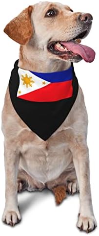 Флаг на Филипините Домашно Куче Кученце Котка Балаклава Триъгълни Престилки Шал, Кърпа Шийната Яка Кърпичка Mchoice за Всички Домашни