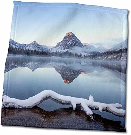 3 Планина Роза Гласували се отразява в езерото, Цена, glacier national park, Северна Каролина, Монтана, САЩ - Кърпи (twl-190079-3)