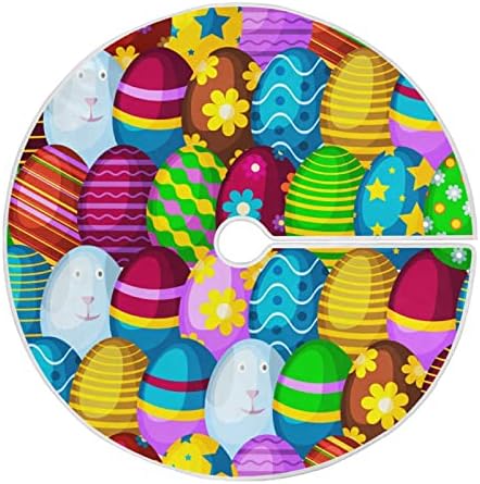 Декорация на Поли във формата на Коледно ALAZA, едно Малко Бижу под формата на Мини-Поли във формата на коледно дърво 35,4 Инча с Разноцветни Великденски яйца за Великде