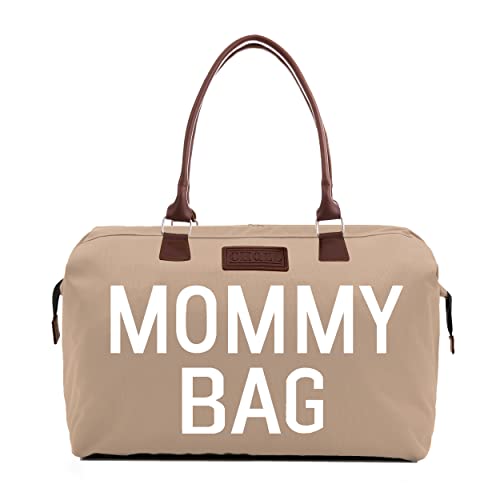 Чанта за бебешки Пелени CHQEL, Чанта за майката в болницата и Функционална Голяма Пътна чанта за бебешки Пелени за отглеждане на бебето (черен)